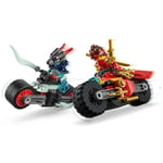 LEGO NINJAGO Kai’nin Motosiklet Hız Yarışı 71838-6 Yaş Üzeri Kız ve Erkek Çocuklar için Kai'nin Yarış Motosikleti ile İfrit Motosikleti ve 2 Minifigür İçeren Yaratıcı Oyuncak Yapım Seti (79 Parça)