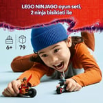 LEGO NINJAGO Kai’nin Motosiklet Hız Yarışı 71838-6 Yaş Üzeri Kız ve Erkek Çocuklar için Kai'nin Yarış Motosikleti ile İfrit Motosikleti ve 2 Minifigür İçeren Yaratıcı Oyuncak Yapım Seti (79 Parça)