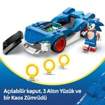 LEGO Sonic the Hedgehog Sonic: Şimşek Araba 77117 | 7 Yaş ve Üzeri Çocuklar için Yaramaz Yüz Baskılı Sonic Minifigürü İçeren Oyuncak Yapım Seti, Hediye Fikri (126 Parça)
