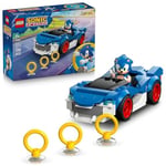 LEGO Sonic the Hedgehog Sonic: Şimşek Araba 77117 | 7 Yaş ve Üzeri Çocuklar için Yaramaz Yüz Baskılı Sonic Minifigürü İçeren Oyuncak Yapım Seti, Hediye Fikri (126 Parça)