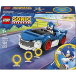 LEGO Sonic the Hedgehog Sonic: Şimşek Araba 77117 | 7 Yaş ve Üzeri Çocuklar için Yaramaz Yüz Baskılı Sonic Minifigürü İçeren Oyuncak Yapım Seti, Hediye Fikri (126 Parça)