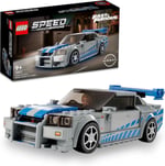 LEGO Speed Champions Daha Hızlı Daha Öfkeli Nissan Skyline GT-R (R34) 76917-9 Yaş ve Üzeri Çocuklar için Yarış Arabası Modeli İçeren Koleksiyonluk ve Sergilenebilir Model Yapım Seti (319 Parça)