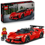 LEGO Speed Champions Ferrari SF90 XX Stradale Spor Araba 77254-9 Yaş ve Üzeri Çocuklar için Minifigür İçeren Ferrari Kıyafetli Minifigür İçeren Yaratıcı Oyuncak Yapım Seti, Hediye Fikri (339 Parça)