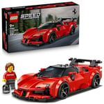 LEGO Speed Champions Ferrari SF90 XX Stradale Spor Araba 77254-9 Yaş ve Üzeri Çocuklar için Minifigür İçeren Ferrari Kıyafetli Minifigür İçeren Yaratıcı Oyuncak Yapım Seti, Hediye Fikri (339 Parça)