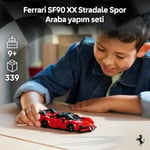 LEGO Speed Champions Ferrari SF90 XX Stradale Spor Araba 77254-9 Yaş ve Üzeri Çocuklar için Minifigür İçeren Ferrari Kıyafetli Minifigür İçeren Yaratıcı Oyuncak Yapım Seti, Hediye Fikri (339 Parça)