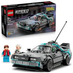 LEGO Speed Champions Geleceğe Dönüş’ten Zaman Makinesi 77256-9 Yaş ve Üzeri Çocuklar için Doktor Brown ve Marty McFly Minifigürleri İçeren Yaratıcı Oyuncak Yapım Seti, Hediye Fikri (357 Parça)