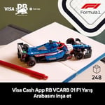 LEGO Speed Champions Visa Cash App RB VCARB 01 F1 Yarış Arabası 77246 | Yetişkinler için RB Kıyafeti ve Kanatlı Kask Giyen Sürücü Minifigürü İçeren Model Yapım Seti, Hediye Fikri (248 Parça)