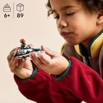 LEGO Star Wars: Klon Savaşları Plo Koon'un Jedi Starfighter Mikro Savaşçısı 75400-6 Yaş ve Üzeri Çocuklar için LEGO minifigür Kokpiti ve 2 Mermi Atıcı İçeren Yaratıcı Oyuncak Yapım Seti (89 Parça)