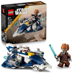 LEGO Star Wars: Klon Savaşları Plo Koon'un Jedi Starfighter Mikro Savaşçısı 75400-6 Yaş ve Üzeri Çocuklar için LEGO minifigür Kokpiti ve 2 Mermi Atıcı İçeren Yaratıcı Oyuncak Yapım Seti (89 Parça)
