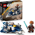 LEGO Star Wars: Klon Savaşları Plo Koon'un Jedi Starfighter Mikro Savaşçısı 75400-6 Yaş ve Üzeri Çocuklar için LEGO minifigür Kokpiti ve 2 Mermi Atıcı İçeren Yaratıcı Oyuncak Yapım Seti (89 Parça)