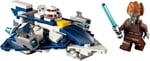 LEGO Star Wars: Klon Savaşları Plo Koon'un Jedi Starfighter Mikro Savaşçısı 75400-6 Yaş ve Üzeri Çocuklar için LEGO minifigür Kokpiti ve 2 Mermi Atıcı İçeren Yaratıcı Oyuncak Yapım Seti (89 Parça)