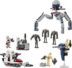 LEGO Star Wars Klon Trooper ve Savaş Droidi Savaş Paketi Seti 75372 – 7 Yaş ve Üzeri Kız ve Erkek Çocuklar için 4 Minifigür ve 5 Droid İçeren Oyuncak Yapım Seti, Doğum Günü Hediyesi Fikri (215 Parça)
