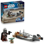 LEGO Star Wars Mandalorian ve Grogu’nun Hız Motoru 75436 | 6 Yaş ve Üzeri Çocuklar için Blaster Silahlı Mandalorian Minifigürü İçeren Oyuncak Yapım Seti, Hediye Fikri (58 Parça)