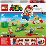 LEGO Super Mario İnteraktif LEGO Mario ile Maceralar 71439-6 Yaş ve Üzeri Kız ve Erkek Çocukları için Yoshi Oyuncağı ile Bowser Jr'ın Araba Seti, Oyun Severlere Doğum Günü Hediyesi Fikri (218 Parça)