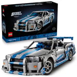 LEGO Technic Daha Hızlı Daha Öfkeli Nissan Skyline GT-R (R34) Araba 42210 - Yetişkinler için Dekoratif Araba Modeli Yapım Seti, Doğum Günü Hediyesi (1410 Parça)