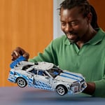 LEGO Technic Daha Hızlı Daha Öfkeli Nissan Skyline GT-R (R34) Araba 42210 - Yetişkinler için Dekoratif Araba Modeli Yapım Seti, Doğum Günü Hediyesi (1410 Parça)