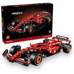 LEGO Technic Ferrari SF–24 F1 Araba 42207 – Yetişkinler için 1:8 Ölçekli V6 Motor, Vites Kutusu, Direksiyon ve DRS içeren Koleksiyonluk Yarış Arabası Modeli Yapım Seti, Hediye Fikri (1361 Parça)