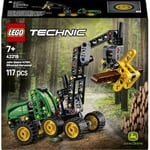 LEGO Technic John Deere 1470H Tekerlekli Orman Makinesi 42218 | 7 Yaş ve Üzeri Kız ve Erkek Çocuklar için Çalışan Kepçe ve Kütük İçeren Oyuncak Yapım Seti, Hediye Fikri (117 Parça)