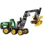 LEGO Technic John Deere 1470H Tekerlekli Orman Makinesi 42218 | 7 Yaş ve Üzeri Kız ve Erkek Çocuklar için Çalışan Kepçe ve Kütük İçeren Oyuncak Yapım Seti, Hediye Fikri (117 Parça)