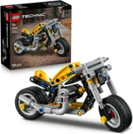 LEGO Technic Sarı Motosiklet 42225 | 7 Yaş ve Üzeri Çocuklar için Direksiyon İçeren Oyuncak Yapım Seti, Hediye Fikri (151 Parça)