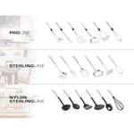 Leifheit Kepçe 32 cm naylon Sterling serisi, paslanmaz çelik ve naylondan çorba kepçesi, çiziksiz pişirmek için, oval saplı ve pratik asma halkalı, sos kaşığ - Seçenekler: Kepçe, Sebze kaşığı, spatula