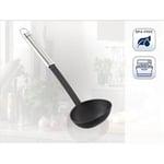 Leifheit Kepçe 32 cm naylon Sterling serisi, paslanmaz çelik ve naylondan çorba kepçesi, çiziksiz pişirmek için, oval saplı ve pratik asma halkalı, sos kaşığ - Seçenekler: Kepçe, Sebze kaşığı, spatula