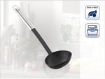 Leifheit Kepçe 32 cm naylon Sterling serisi, paslanmaz çelik ve naylondan çorba kepçesi, çiziksiz pişirmek için, oval saplı ve pratik asma halkalı, sos kaşığ - Seçenekler: Kepçe, Sebze kaşığı, spatula