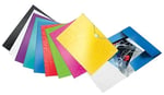 Leitz 45990062 WOW A4 İnce Lastikli 3 Katlı Dosya, Metalik Mor