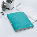 Leitz WOW A4 Sunum Dosyası, Metalik Buz Mavisi, 20 Şeffaf Poşetli, 40 A4 Sayfa Kapasiteli, 46310051