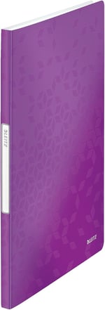 Leitz WOW A4 Sunum Dosyası, Metalik Mor, 20 Şeffaf Poşetli, 40 A4 Sayfa Kapasiteli, 46310062
