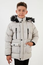 Lela İçi Peluş Astarlı Çıkarılabilir Kapüşonlu Suya Dayanıklı Kışlık Mont Erkek Çocuk MONT 5760022 - Seçenekler: 5 Yıl, 6 Yıl, 7 Yıl, 8 Yıl