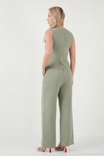 Lela Pamuklu Regular Fit Bağlama Detaylı Alt-Üst Müslin Takım Bayan TAKIM 5866660 - Bedenler: S, M, L, XL