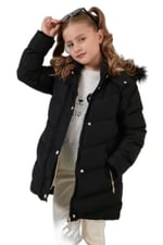 Lela Peluş Astarlı Yakası Suni Kürklü Çıkarılabilir Kapüşonlu Kışlık Mont Kız Çocuk MONT 5761908 - Seçenekler: 5 Yıl, 6 Yıl, 7 Yıl, 11 Yıl, 12 Yıl