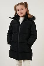 Lela Peluş Astarlı Yakası Suni Kürklü Çıkarılabilir Kapüşonlu Kışlık Mont Kız Çocuk MONT 5760072 - Seçenekler: 5 Yıl, 6 Yıl, 7 Yıl