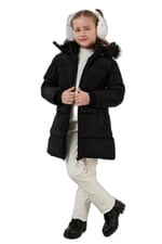 Lela Peluş Astarlı Yakası Suni Kürklü Çıkarılabilir Kapüşonlu Kışlık Mont Kız Çocuk MONT 5760072 - Seçenekler: 5 Yıl, 6 Yıl, 7 Yıl