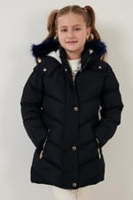 Lela Peluş Astarlı Yakası Suni Kürklü Çıkarılabilir Kapüşonlu Kışlık Mont Kız Çocuk MONT 5761908 - Seçenekler: 5 Yıl, 6 Yıl, 7 Yıl, 11 Yıl, 12 Yıl