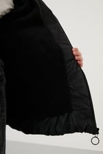 Lela Peluş Astarlı Yakası Suni Kürklü Çıkarılabilir Kapüşonlu Kışlık Mont Kız Çocuk MONT 5766041