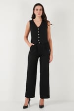 Lela Regular Fit Bol Paça Yelekli Takım Bayan TAKIM 67045162S4 - Bedenler: S, L, XL