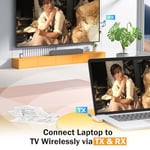 Lemorele Kablosuz USB C Verici ve Alıcı, 164FT/50M, USB-C iPhone/Tablet/Dizüstü/PC'den Monitör/Projektör/TV Kutusuna Video Ses Akışı için 5G HDMI Kablosuz İletim (Beyaz)