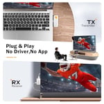 Lemorele Kablosuz USB C Verici ve Alıcı, 164FT/50M, USB-C iPhone/Tablet/Dizüstü/PC'den Monitör/Projektör/TV Kutusuna Video Ses Akışı için 5G HDMI Kablosuz İletim (Beyaz)