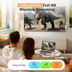 Lemorele Kablosuz USB C Verici ve Alıcı, 164FT/50M, USB-C iPhone/Tablet/Dizüstü/PC'den Monitör/Projektör/TV Kutusuna Video Ses Akışı için 5G HDMI Kablosuz İletim (Beyaz)
