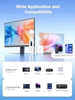 Lemorele Kablosuz USB-C Verici ve HDMI Alıcı Kiti, Tak ve Çalıştır USB-C - HDMI Kablosuz Genişletici, 2.4/5G 176ft Aralık 1080P Full HD, Telefon/Dizüstü Bilgisayardan HD  - Seçenekler: P300, p200_hdmi