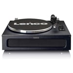 Lenco LS-430 Pikap – Bluetooth Pikap – Entegre Hoparlör 40 Watt RMS – Kayış tahriki – Pitch Control – Ön güçlendirici – RCA Out ve AUX-In – 3,5 mm – Siyah LS-430BK