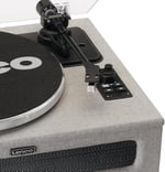 Lenco LS-440 Pikap - Bluetooth Pikap - Entegre Hoparlör 40 Watt RMS - Kayış Tahriki - Pitch Control - Ön Amplifikatör - RCA Out ve AUX-In - Gri | LS-440 - Vinil Çalar - Bluetooth 40 Watt RMS - Kayış T