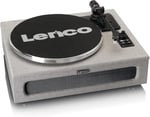 Lenco LS-440 Pikap - Bluetooth Pikap - Entegre Hoparlör 40 Watt RMS - Kayış Tahriki - Pitch Control - Ön Amplifikatör - RCA Out ve AUX-In - Gri | LS-440 - Vinil Çalar - Bluetooth 40 Watt RMS - Kayış T