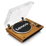 Lenco LS-55 pikap entegre hoparlörlü - Bluetooth alıcısı - MP3'ten doğrudan kodlama - 2 x 5 Watt RMS - USB girişi - AUX - kahverengi