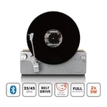 Lenco LSA-071SI – Tam otomatik dikey pikap, dahili hoparlörlü ve Bluetooth® – Gümüş | Plak çalar - Vinil Oynatıcı - Gümüş
