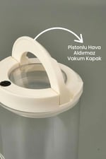 Lengo 9'lu 1200 ml Mühürlü Vakumlu Borosilikat Cam Erzak Saklama Kavanozu