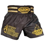 Leon Kick Boxing Nakışlı Kick Boks Şortu Siyah