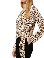 Leopar Desenli Bluz